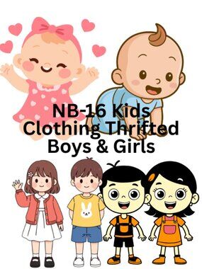 NB-16 kids sizes. Baby & Kids Thrifted Clothes.Wash b4 wear.No cancels.